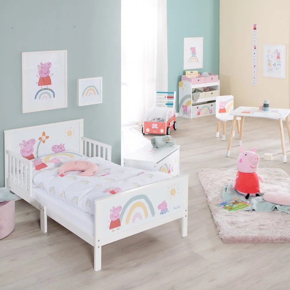 Fehér gyerekágy 70x140 cm Peppa Pig – Roba
