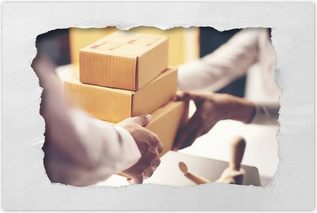 Poszterek 90x60 A futár kézbesíti a csomagot