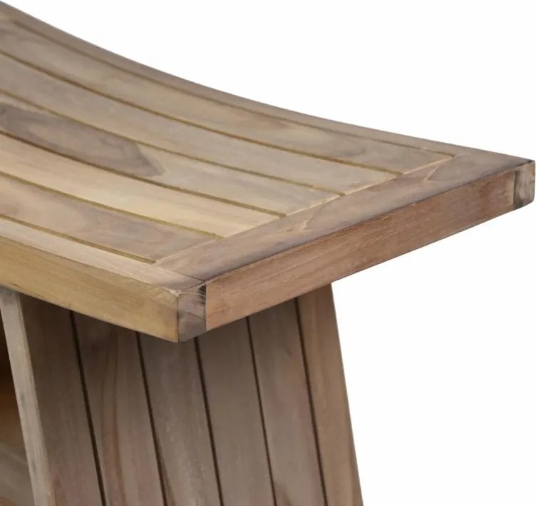 DIVERO Szék  tömör teakfa 60 x 35 x 45 cm