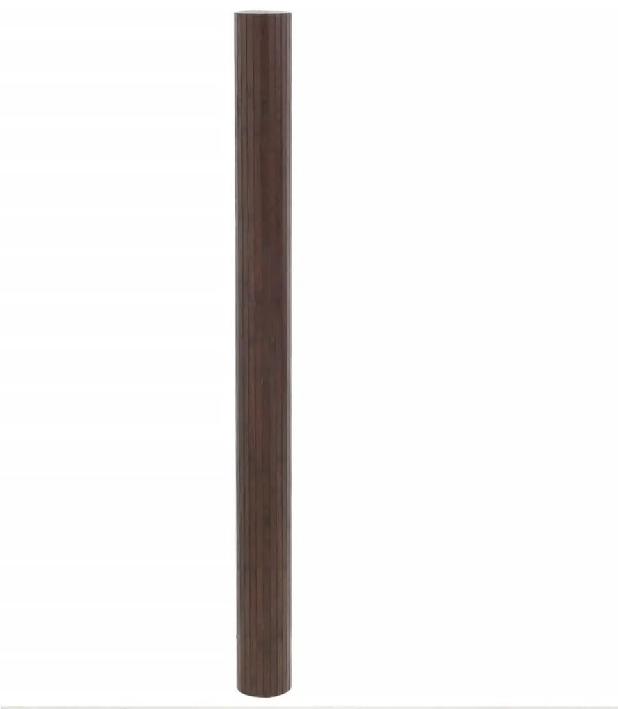 négyszögletű sötétbarna bambusz szőnyeg 80 x 500 cm