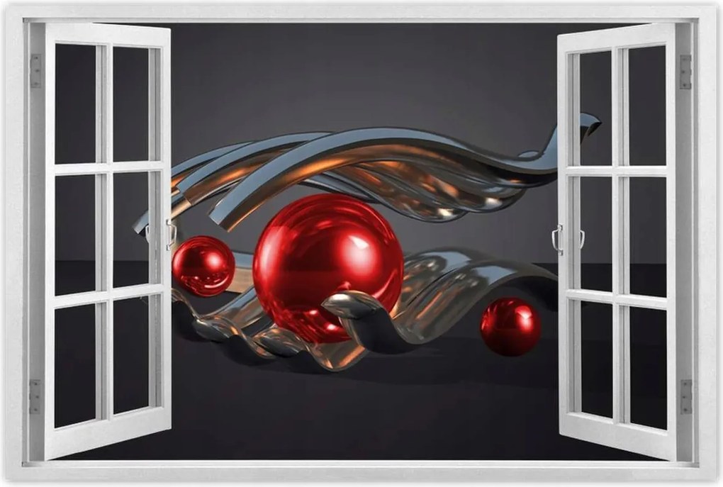 Poszterek 90x60 Piros gömbök a kézben