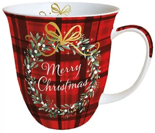 Christmas Plaid porcelánbögre 0,4l