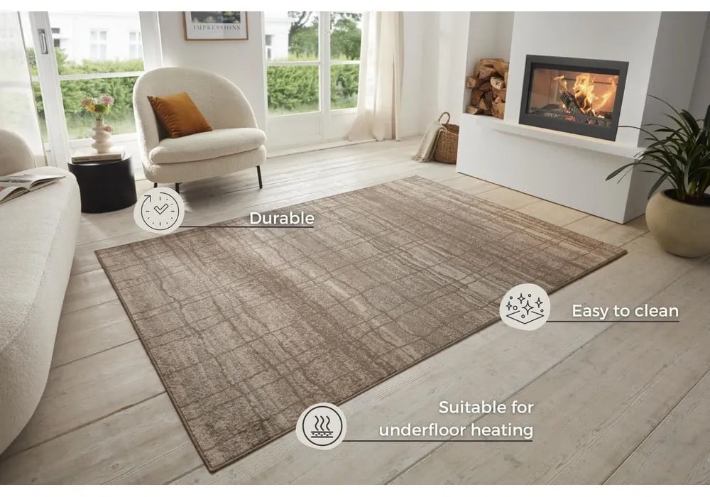 Barna-bézs szőnyeg 160x235 cm Terrain – Hanse Home