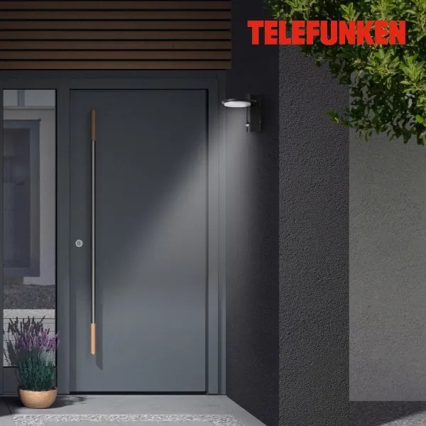 Telefunken 312505TF-LED kültéri fali lámpa szenzorral LED/10W/230V IP44