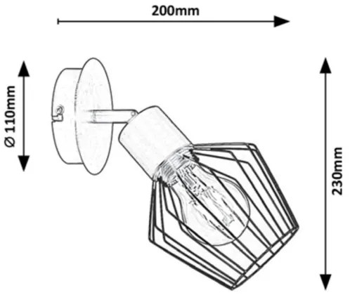 Rabalux - Fali lámpa 1xE27/40W/230V