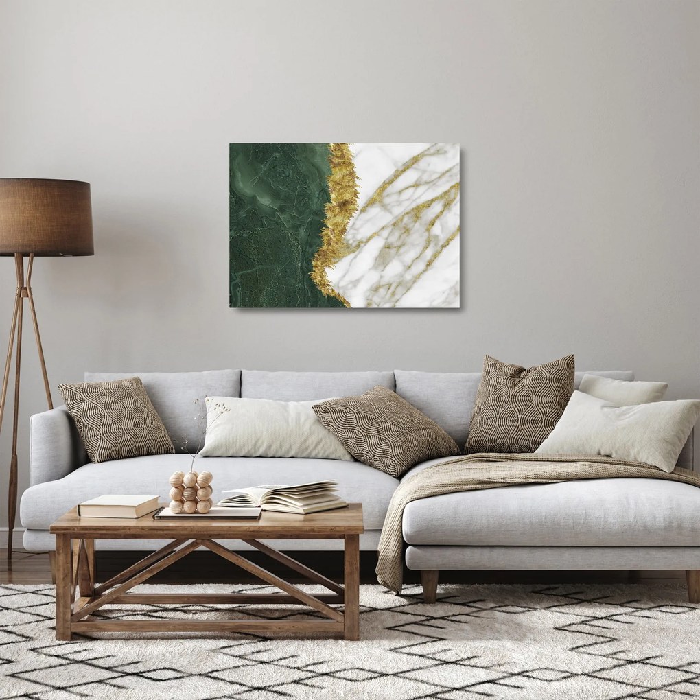 Üveg kép - Zöld márvány N⁰1 (70x50 cm)