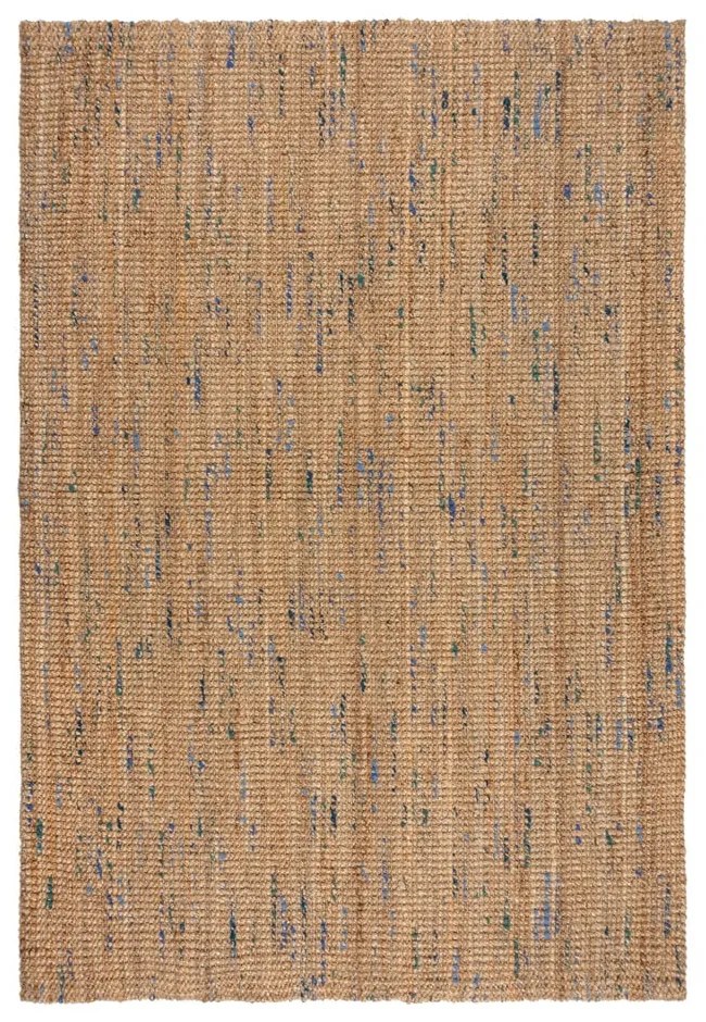 Kék-natúr színű kézi szövésű juta szőnyeg 200x290 cm Jute Boucle Blue – Flair Rugs