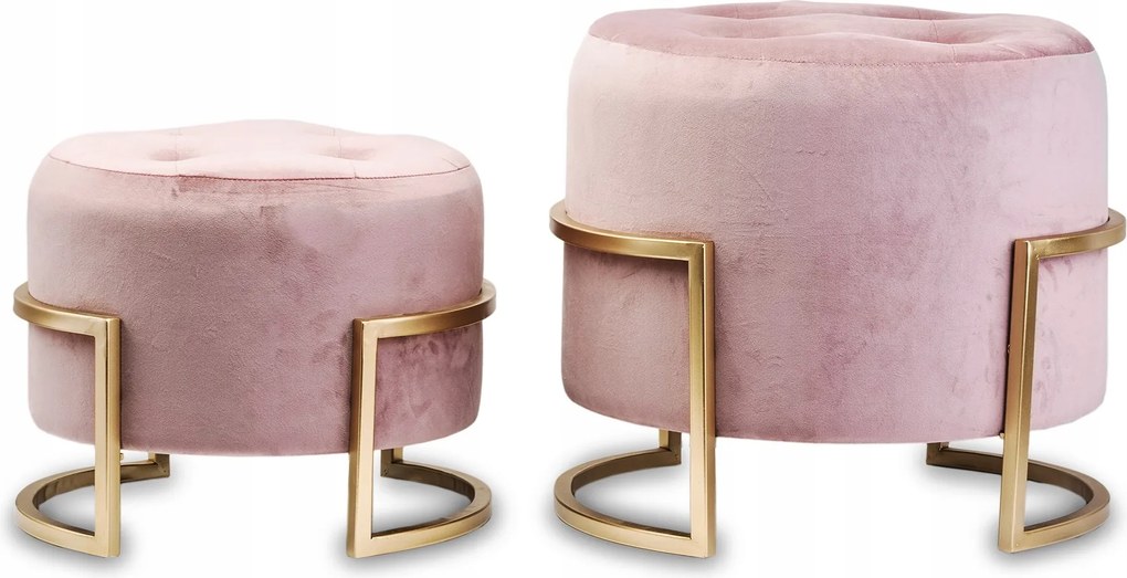 Puff puff ülőgarnitúra rózsaszín arany ülőfelület