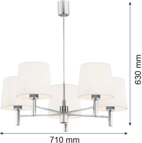 ARGON 2110 BOLZANO PLUS Modern Csillár Fehér, Króm E27 IP20
