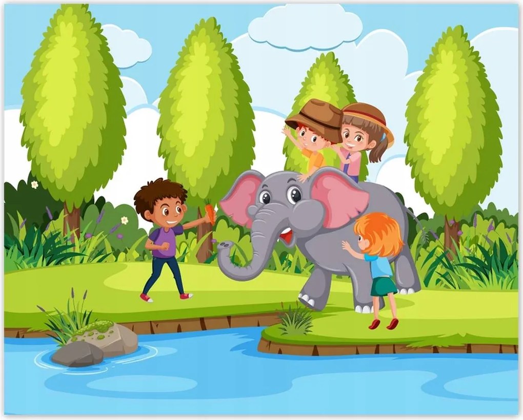 Poszterek 50x40 Állatkert Állatok Szafari Elefánt