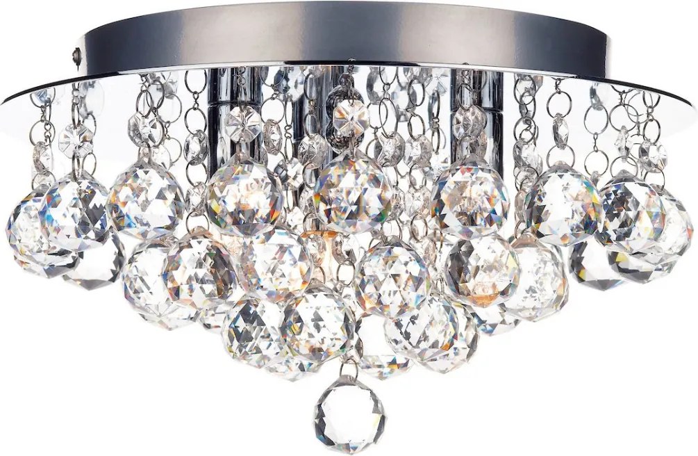 DAR LIGHTING PLU5250 PLUTO Kristály Mennyezeti Lámpa Csiszolt Króm G9 IP20