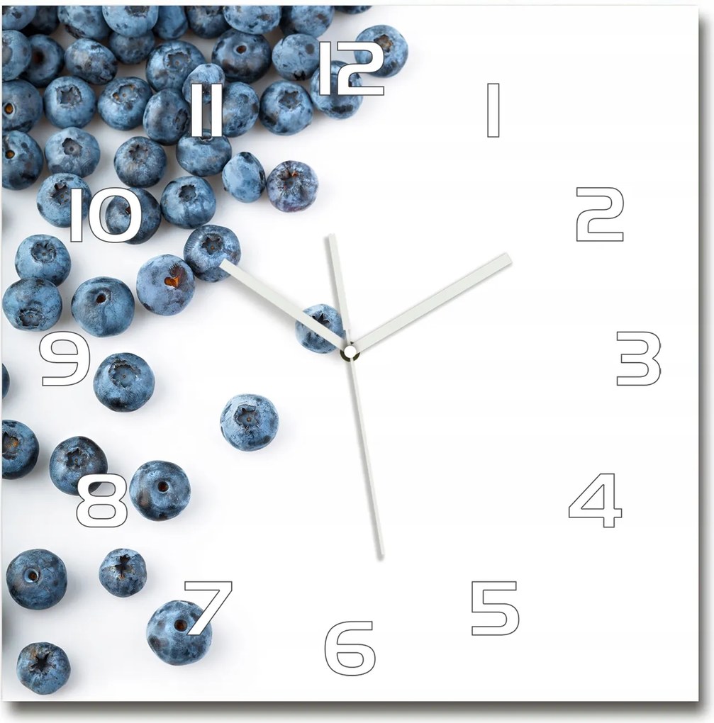 Nagy négyzet alakú üveg falióra Bogyó 60x60