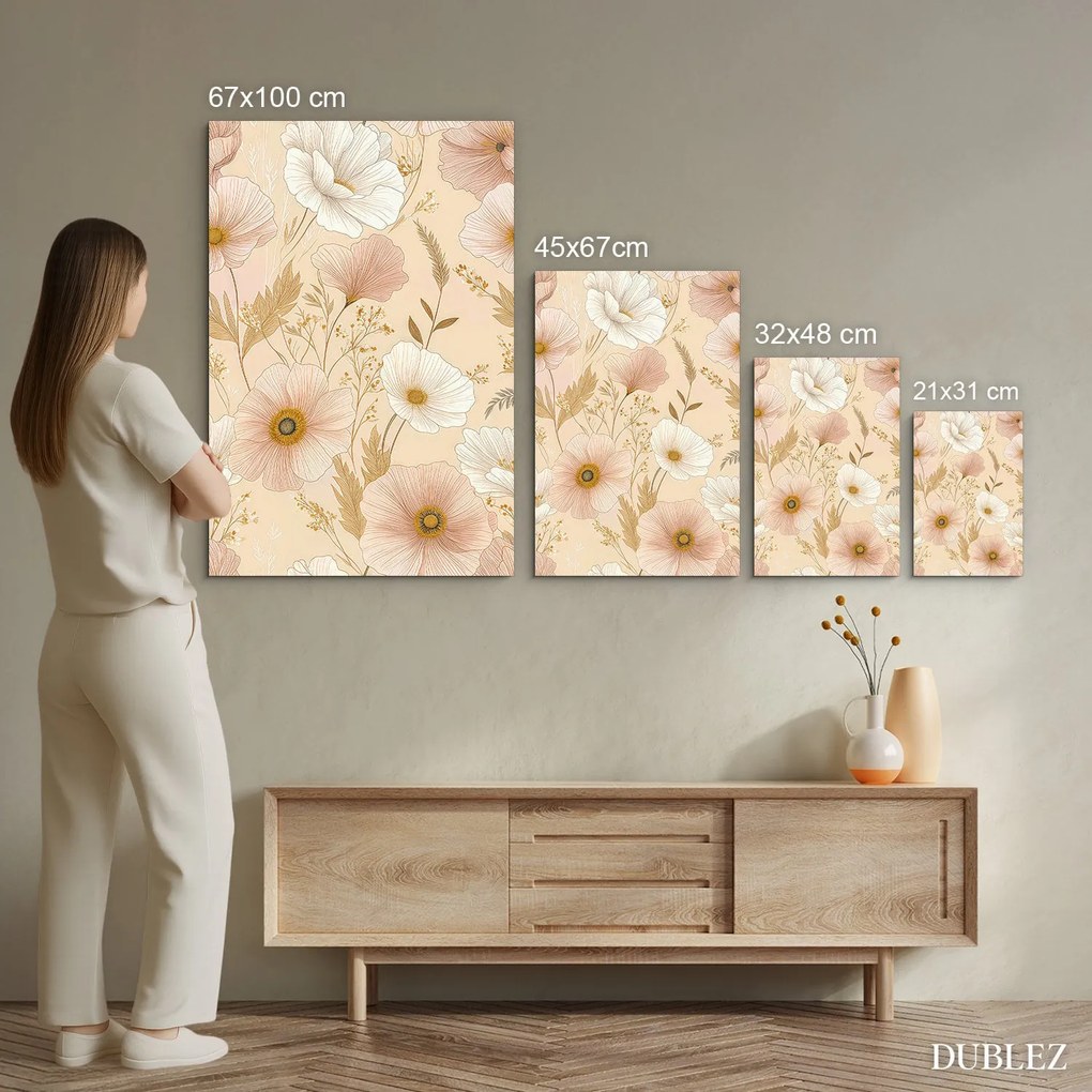 DUBLEZ | Virág kép a hálószobába - Rózsaszín anemone álom | Prémium UV nyomtatás