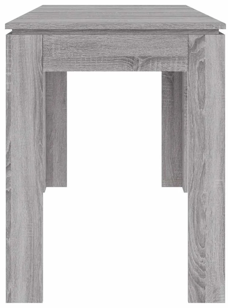 Szürke tölgy színű szerelt fa étkezőasztal 120 x 60 x 76 cm