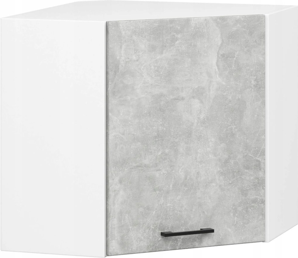 Szekrény Olíva W60/60N H580 Fehér Beton Akd