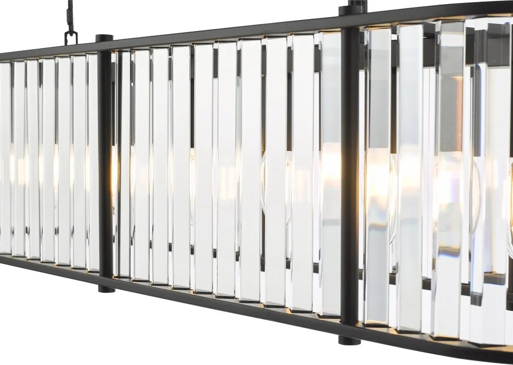 Dar Lighting glamour kristály modern függeszték kiran fekete darkir3422