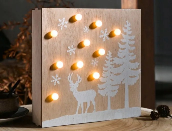 Dekoráció Livarno 10 x Led Rénszarvas Fa Akció