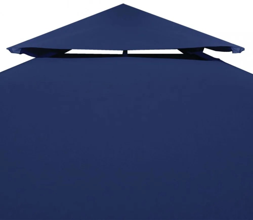 kék kétszintes pavilon tetőponyva 310 g/m² 4 x 3 m