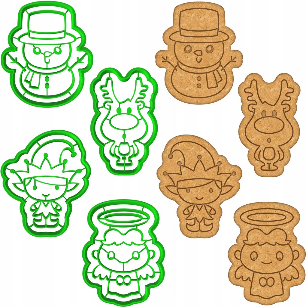 4x Karácsonyi Formák Karácsonyi lyukasztók XXL szett 4db