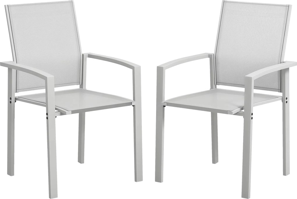 Outsunny 2 db Összecsukható Kerti Szék Karfákkal, Kültéri Étkezőszék Alumíniumból és Vízálló Textilből, Teraszra, Erkélyre, Udvarra és Belső Terekbe,