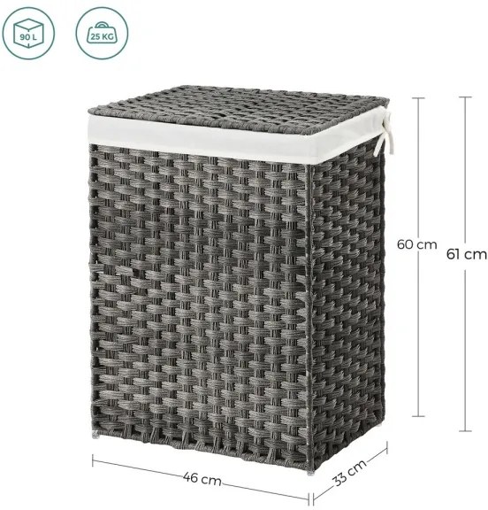 BLAINE szürke szennyeskosár