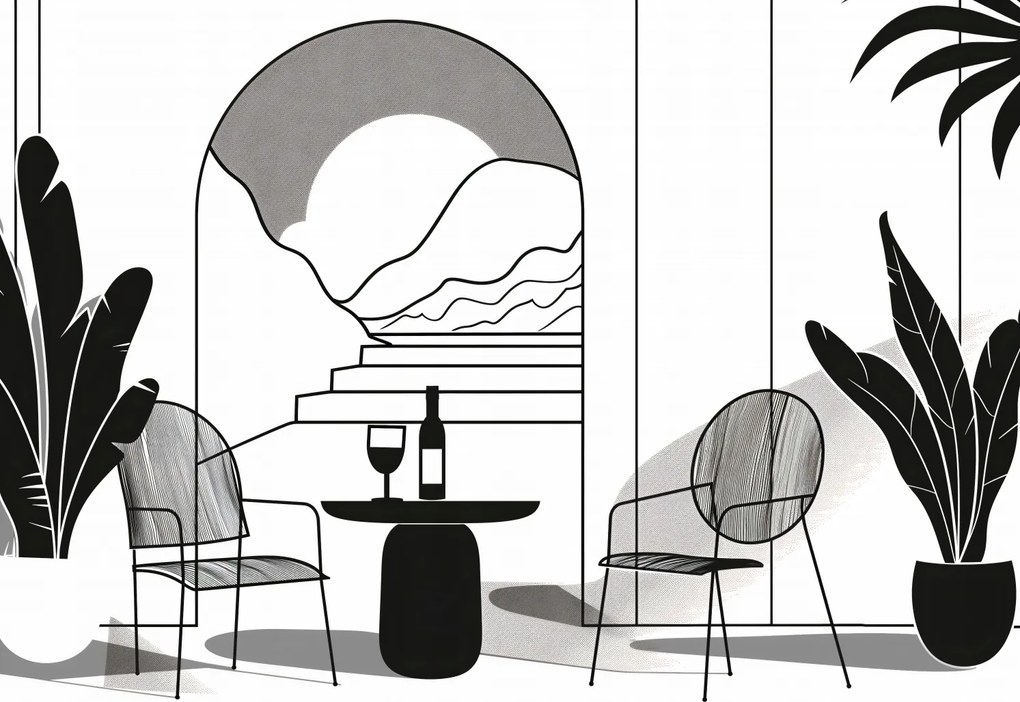 Poszter 35x25cm Pihenés a monokrómban