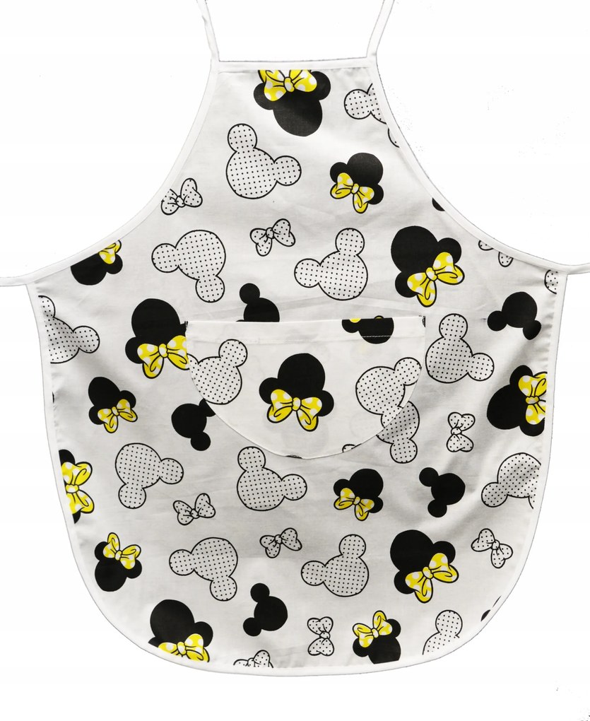 Gyerek konyhai kötény Minnie egér sárga masnis