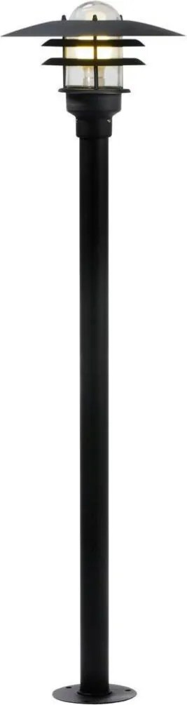 NORLDUX 71428003 LONSTRUP Modern Kültéri Állólámpa Fekete E27 IP44