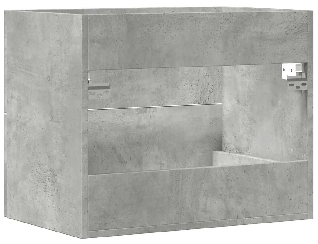 betonszürke szerelt fa mosdószekrény 60 x 38,5 x 48 cm