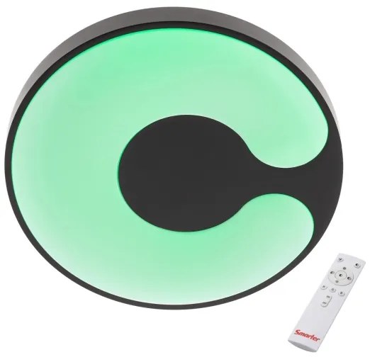 Redo 05-927 - LED RGBW mennyezeti lámpatest BIGSI LED/48W/230V átm. 50 cm fekete + távirányító