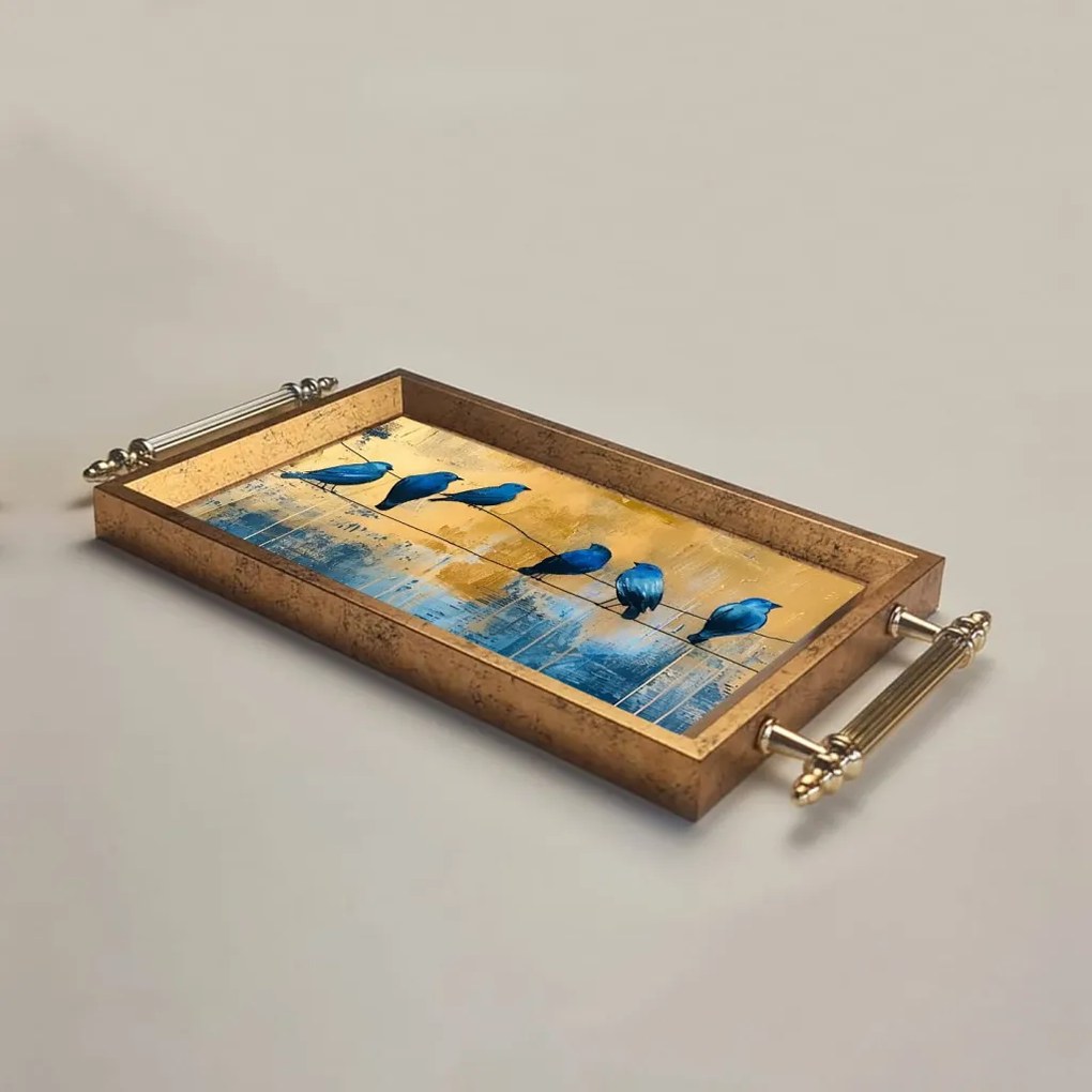 Edzett üveg tálca 34 × 18 × 2 cm