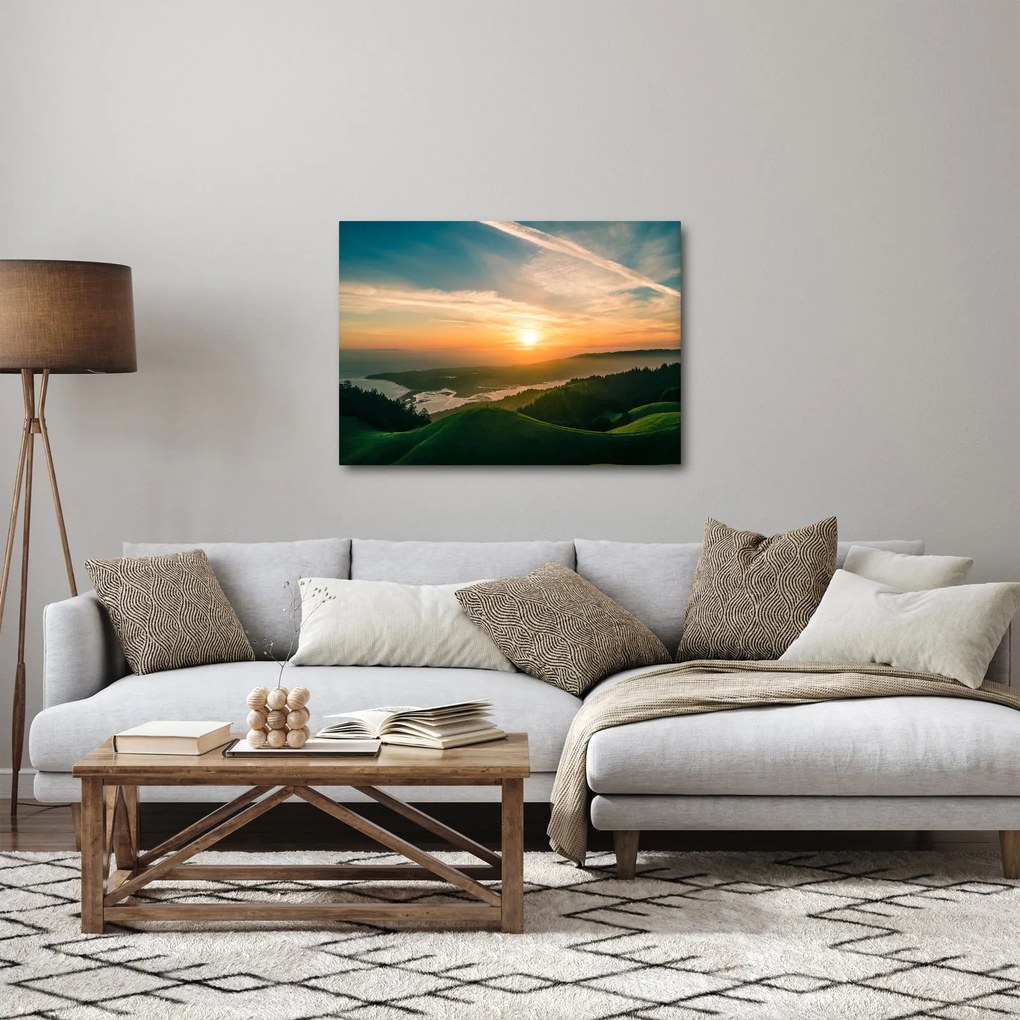 Vászonkép - Napkelte a tenger felett (70x50 cm)
