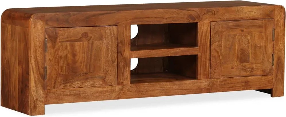 vidaXL tömör fa TV-szekrény mézszínű felülettel 120 x 30 x 40 cm