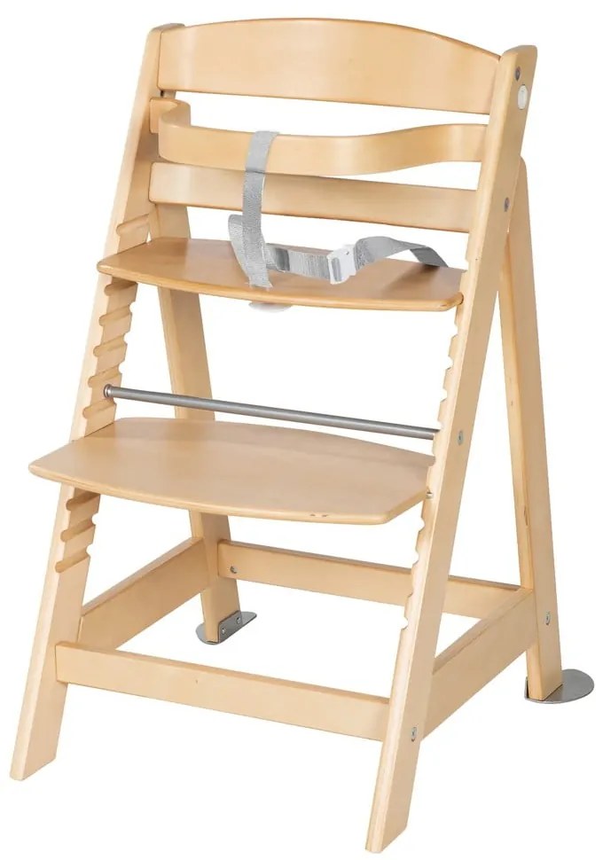 Világosszürke-natúr színű etetőszék Style Born Up 2in1 – Roba