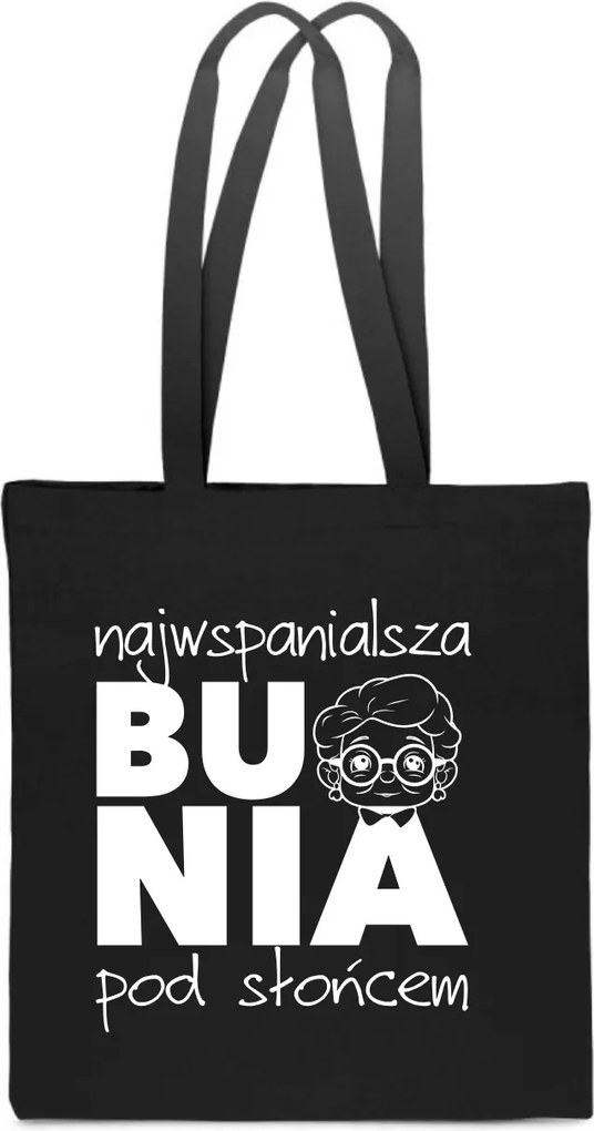 Öko Táska Pamut fekete ajándék A Legcsodálatosabb Nagymama Nap TT_406