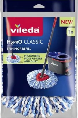 Forgó felmosó utántöltő, pedálos, VILEDA H2PrO, kék-fehér (KHTV90)