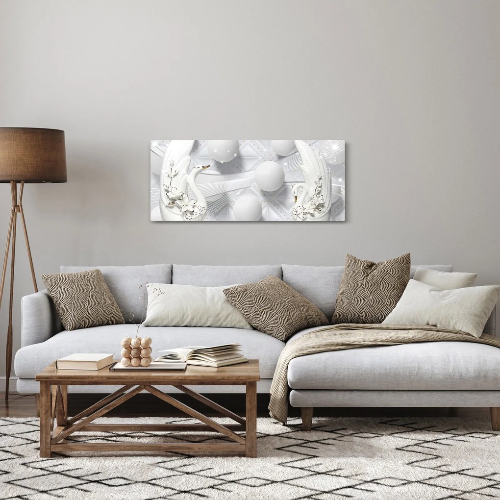 Kép - Aranyhattyú a vízen (120x50 cm)
