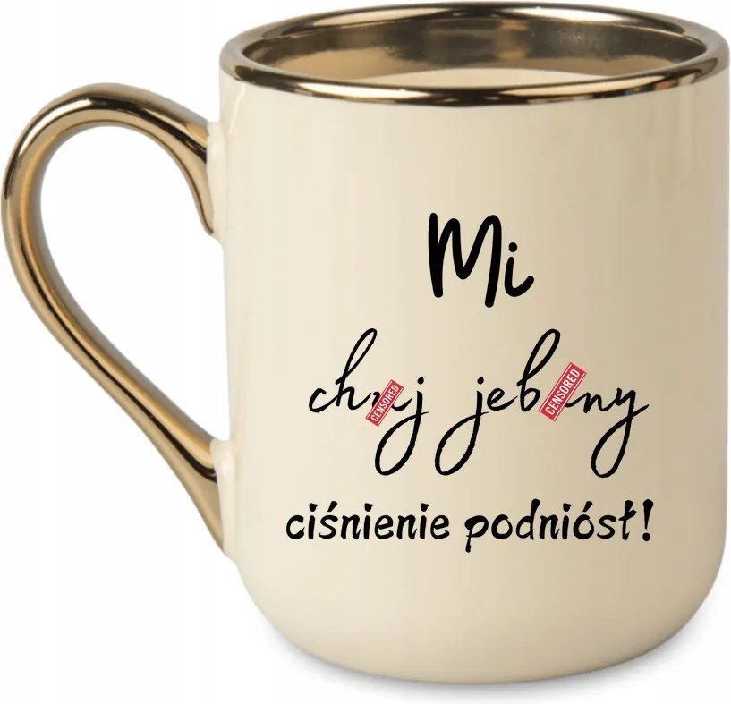 Elegáns Bögre Mich j nyomás emelt/ amennyit csak lehet 330 Krémszínű