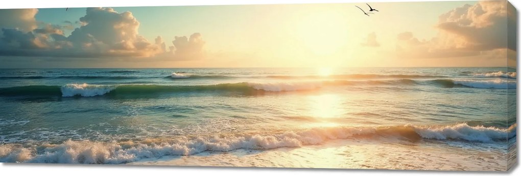 Vászonkép 150x50cm Vászonkép Hálószoba Nappaliba Panoráma Tenger 2