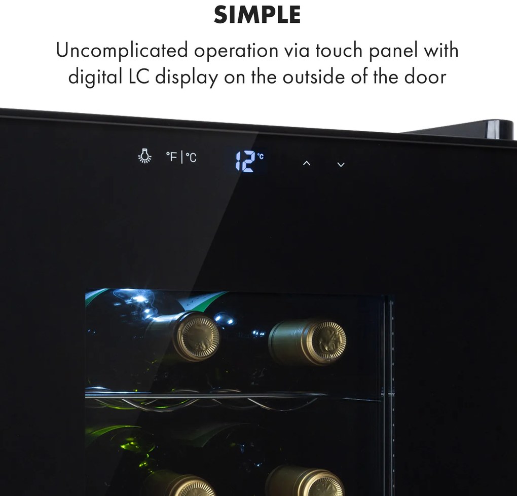 Klarstein Bellevin 18 Uno, borhűtő, 52 liter, 11 - 18 °C, 1 zóna