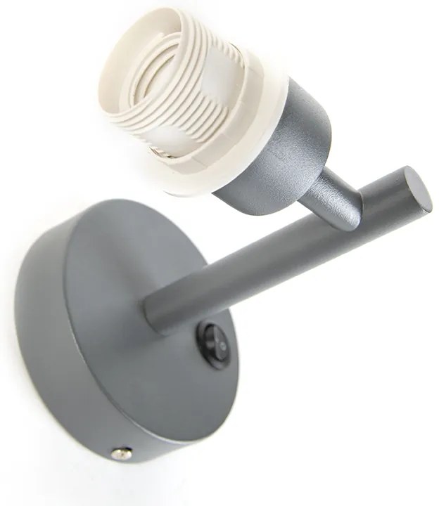 Modern fali lámpa sötétszürke 1-es kapcsolóval - Combi