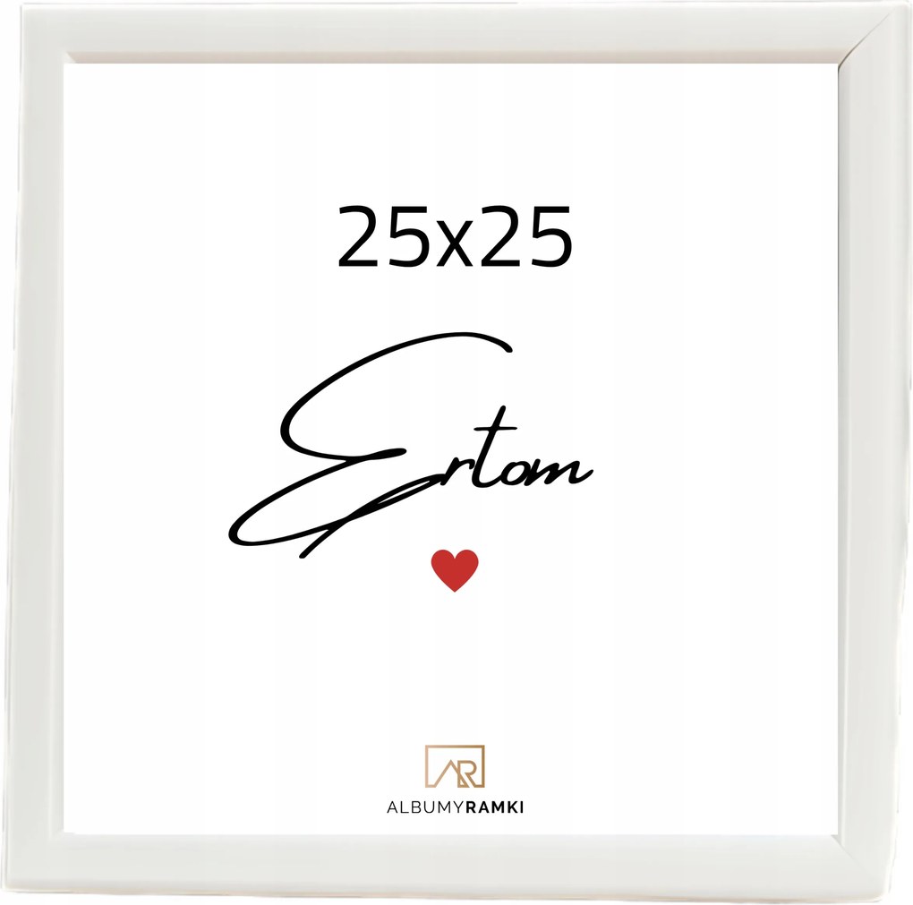 Képkeret 25x25 fehér Aura univerzális klasszikus üveg