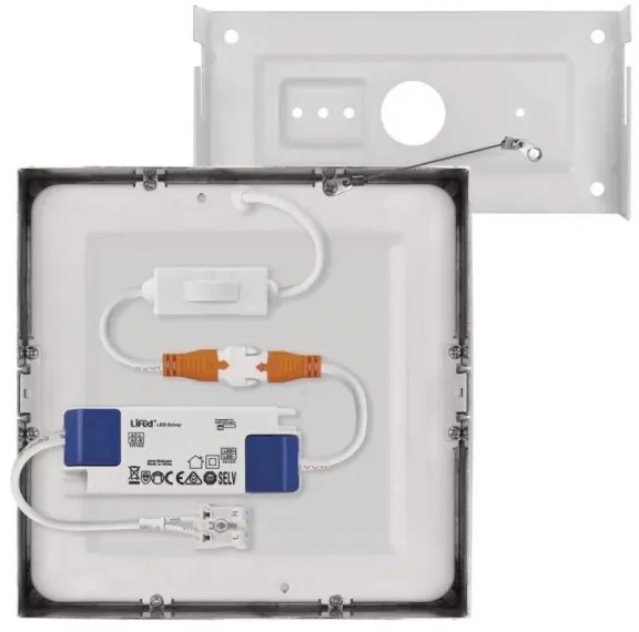 LED Mennyezeti lámpa LED/12,5W/230V 3000/3500/4000K 17x17 cm króm