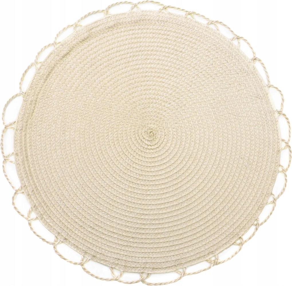 Kerek alátét bézs műanyag 38 x 38 cm