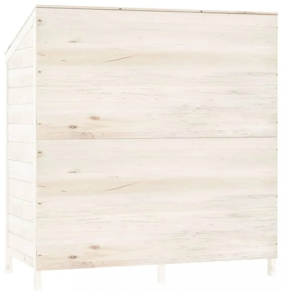 fehér tömör fenyőfa kerti fészer 102 x 52 x 112 cm