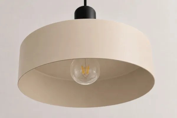 Csillár zsinóron LATTE 3xE27/60W/230V bézs/fekete