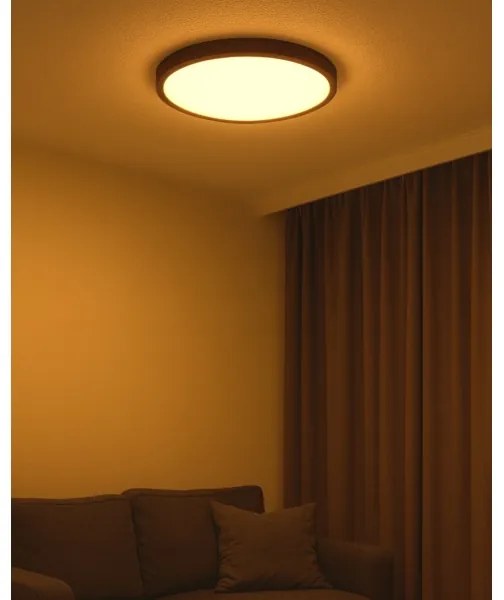 LED mennyezeti lámpa LED/40W/230V 3000/4000/6500K átm. 50 cm barna