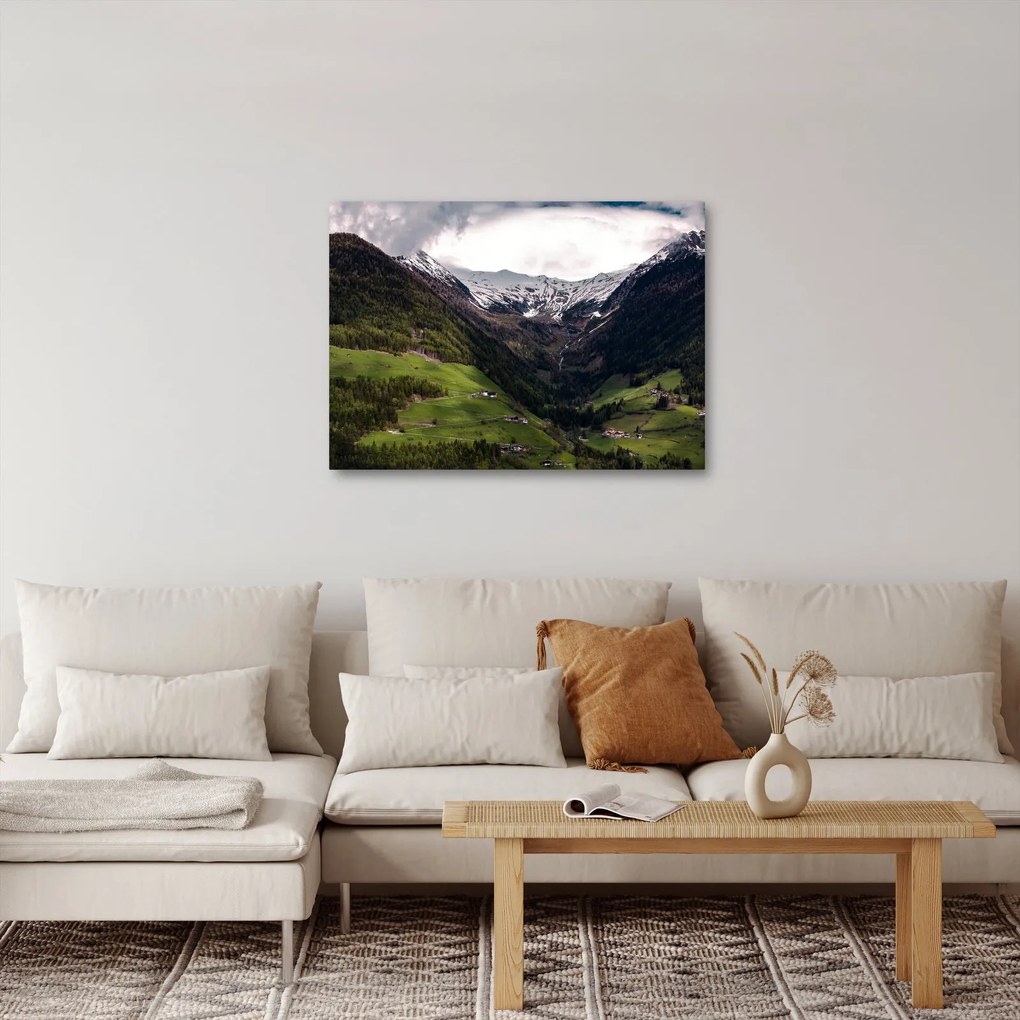 Kép - Völgy a hegyek alatt (70x50 cm)