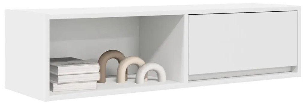 2 db fehér szerelt fa TV-szekrény 100x31x25,5 cm