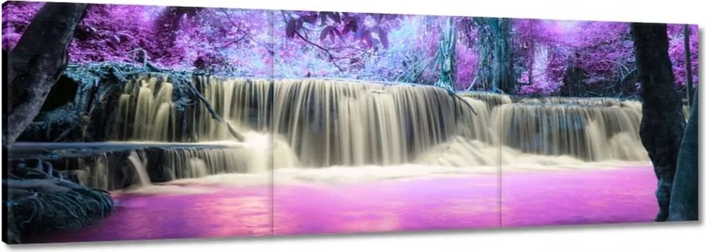 Vászonkép 120x40 Lila vízesés